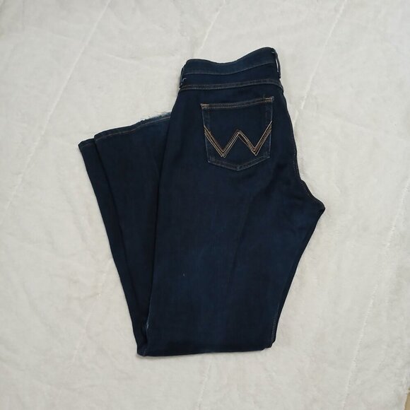 WRANGLER Q-BABY NO GAP WAISTBAND WOMENS JEANS SIZE 13/14 - Picture 9 of 10